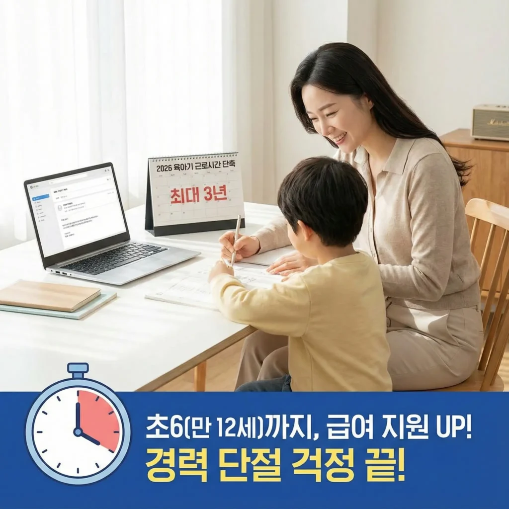 육아기 근로시간 단축 급여 및 사용 기간 연장 혜택