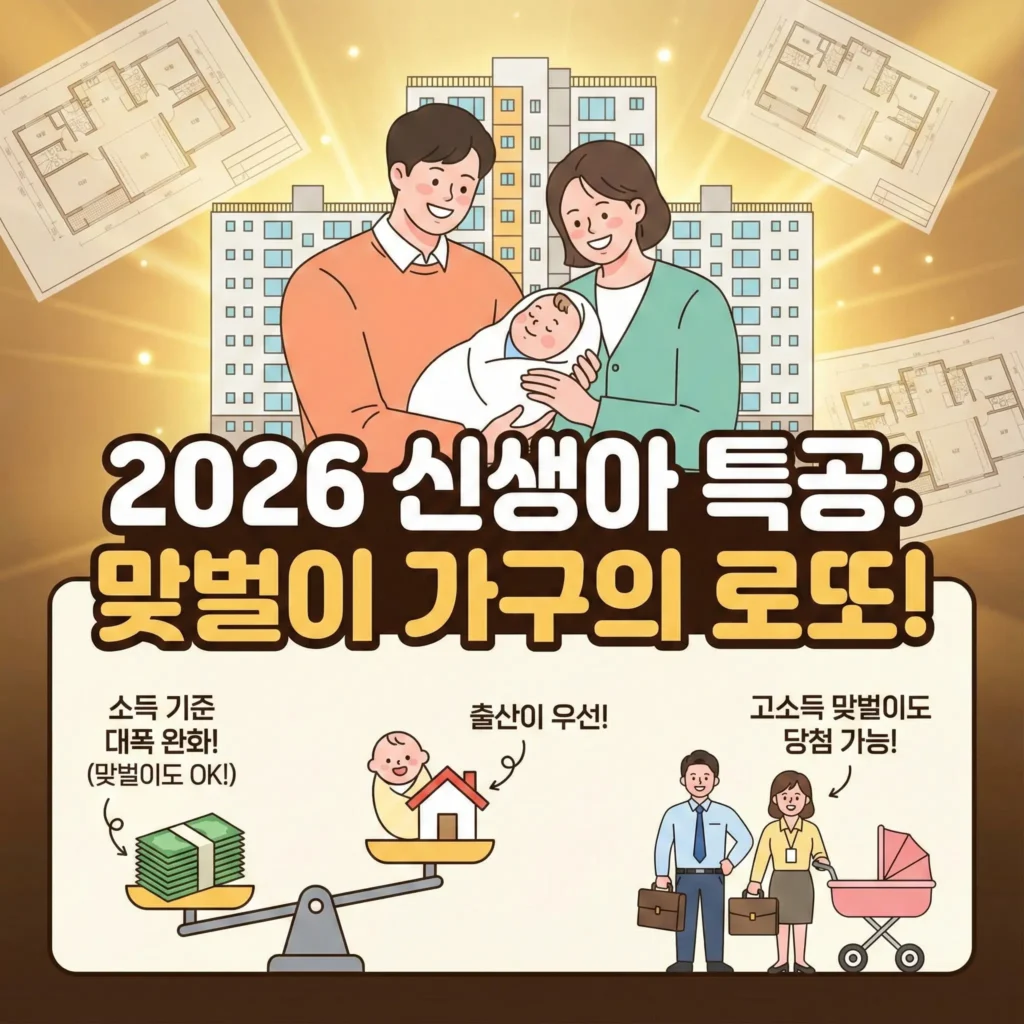 소득 기준 대폭 완화와 맞벌이 가구