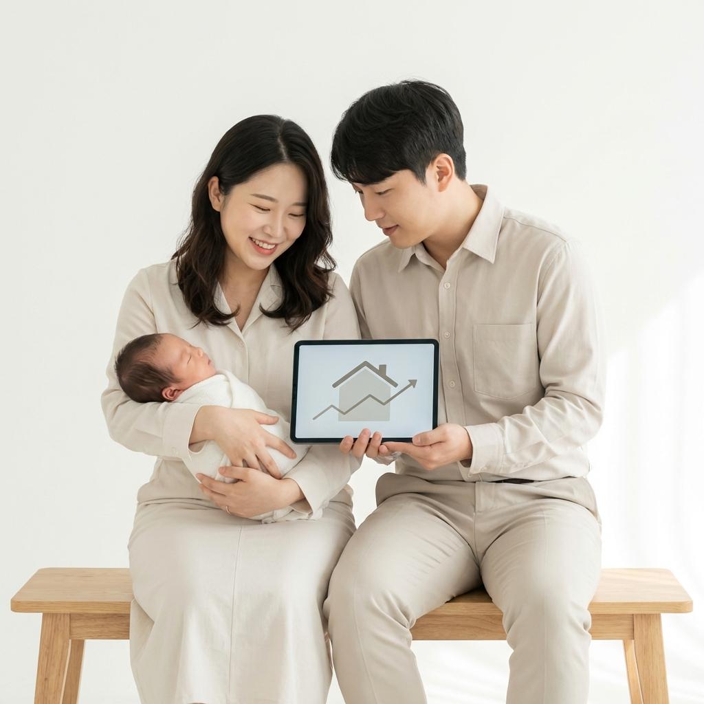 신생아 특례 대출 신청에 필요한 서류 이미지를 보여주는 모습