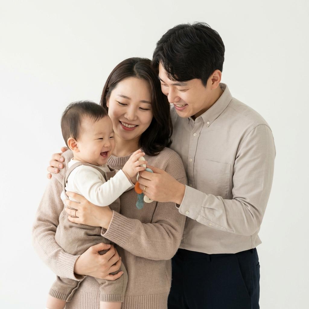 온라인으로 육아 지원 정책 신청 중