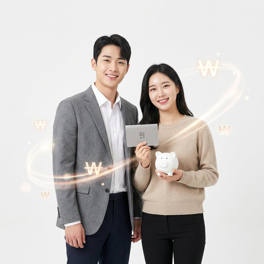 한국의 전통 문양과 현대적인 디자인이 어우러진 배경