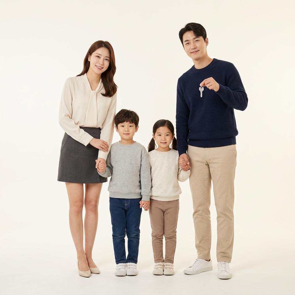 부산 시민들이 행복하게 거주하는 안락한 공공주택 단지 전경