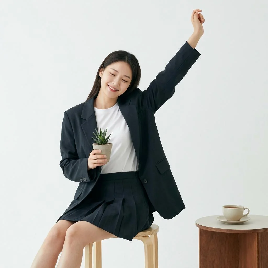 워라밸을 누리는 행복한 근로자의 모습