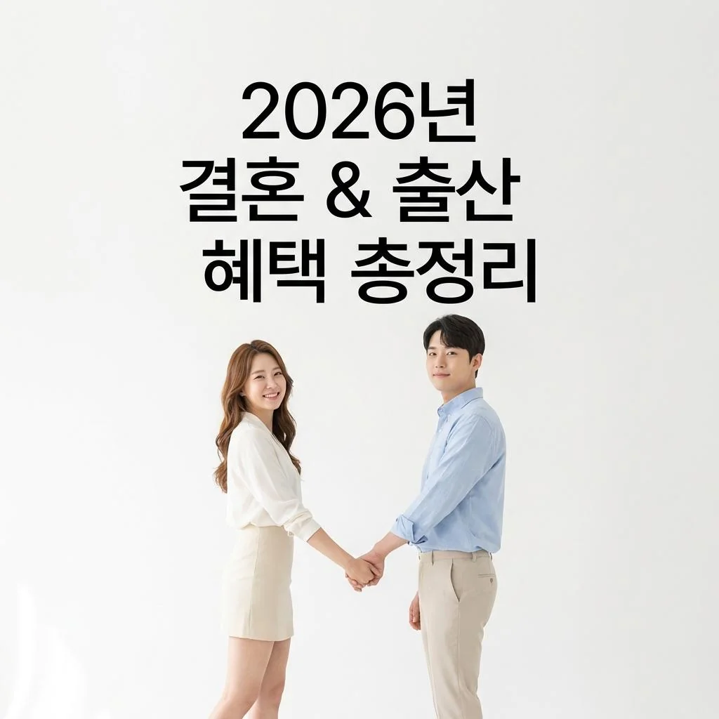 행복한 신혼부부와 아이를 위한 2026년 정부 지원 정책 요약 이미지