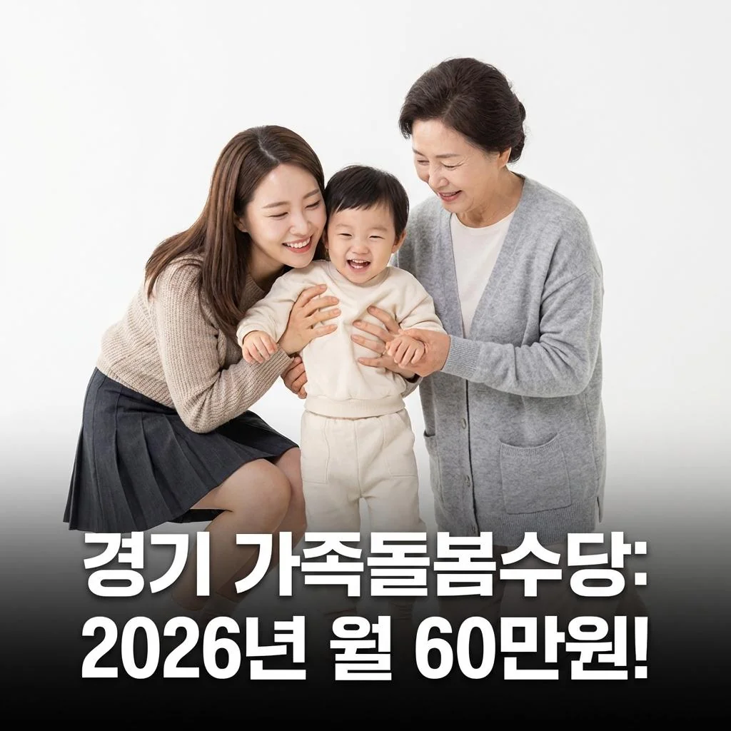 경기도 가족돌봄수당 지원 안내 이미지 - 행복한 육아를 응원합니다