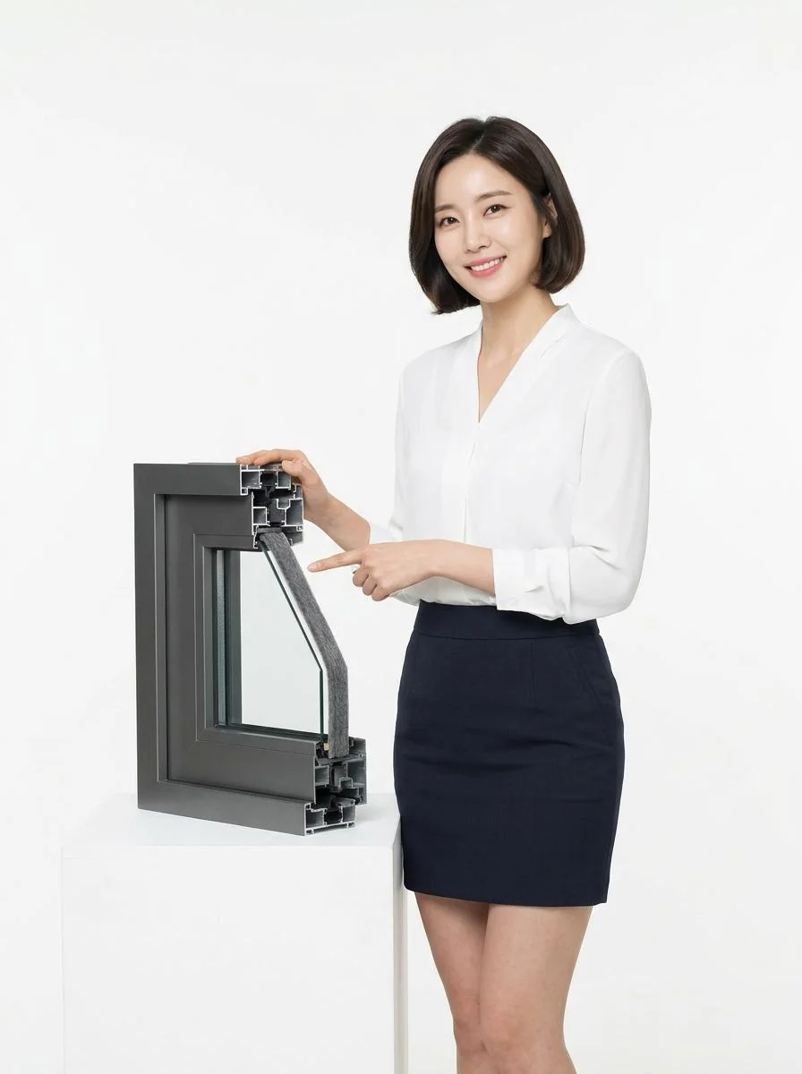 목조주택 창틀과 모헤어 사이의 정밀한 교체 작업 과정